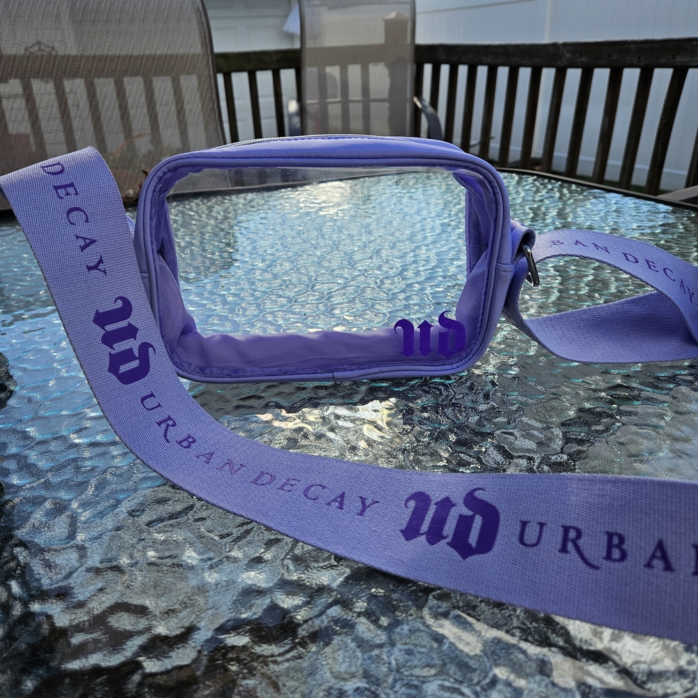 Urban Decay Purple Clear Crossbody Bag NWOT Stadium Bag